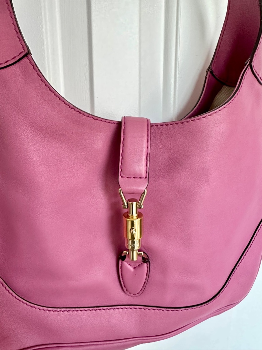 GUCCI Jackie Medium Hobo Bag - Wild Rose Leather - Pristine - Picture 5 of 14